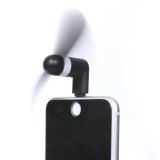 Mini ventilateur noir pour smartphone parfait pour les déplacements et les journées chaudes - USB-C (Android)