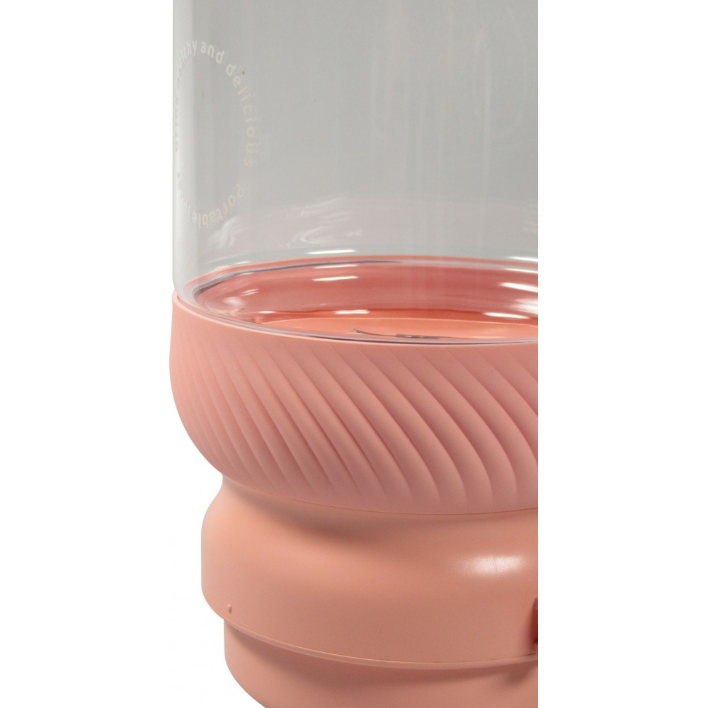 Mixeur portable à batterie Smoothie Maker grande capacité 1L portable avec dragonne - Rose