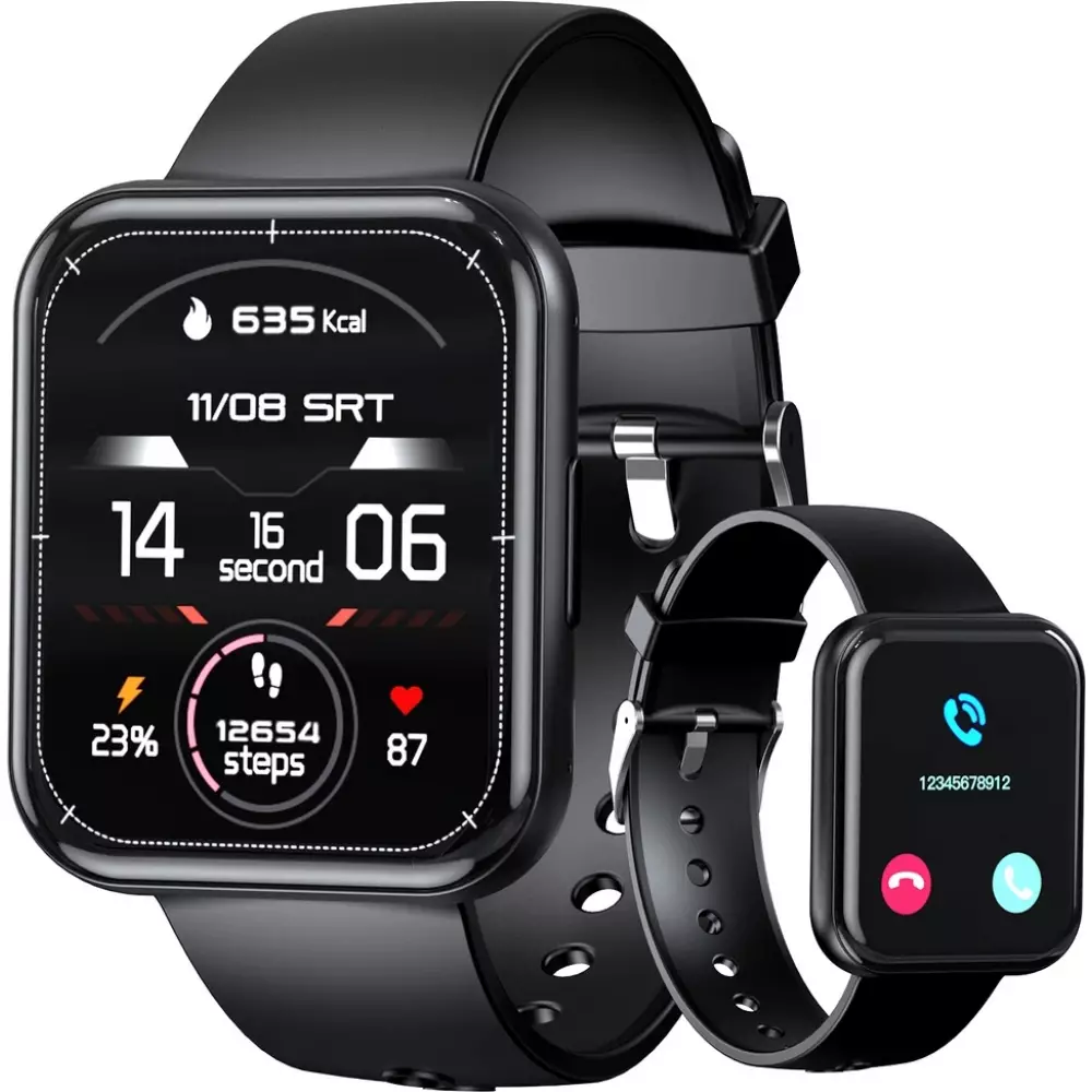 Choetech WT001 Smartwatch Bluetooth 5.0 IP67 wasserdicht - Multifunktionale Sportuhr mit Anrufbeantwortung - Schwarz