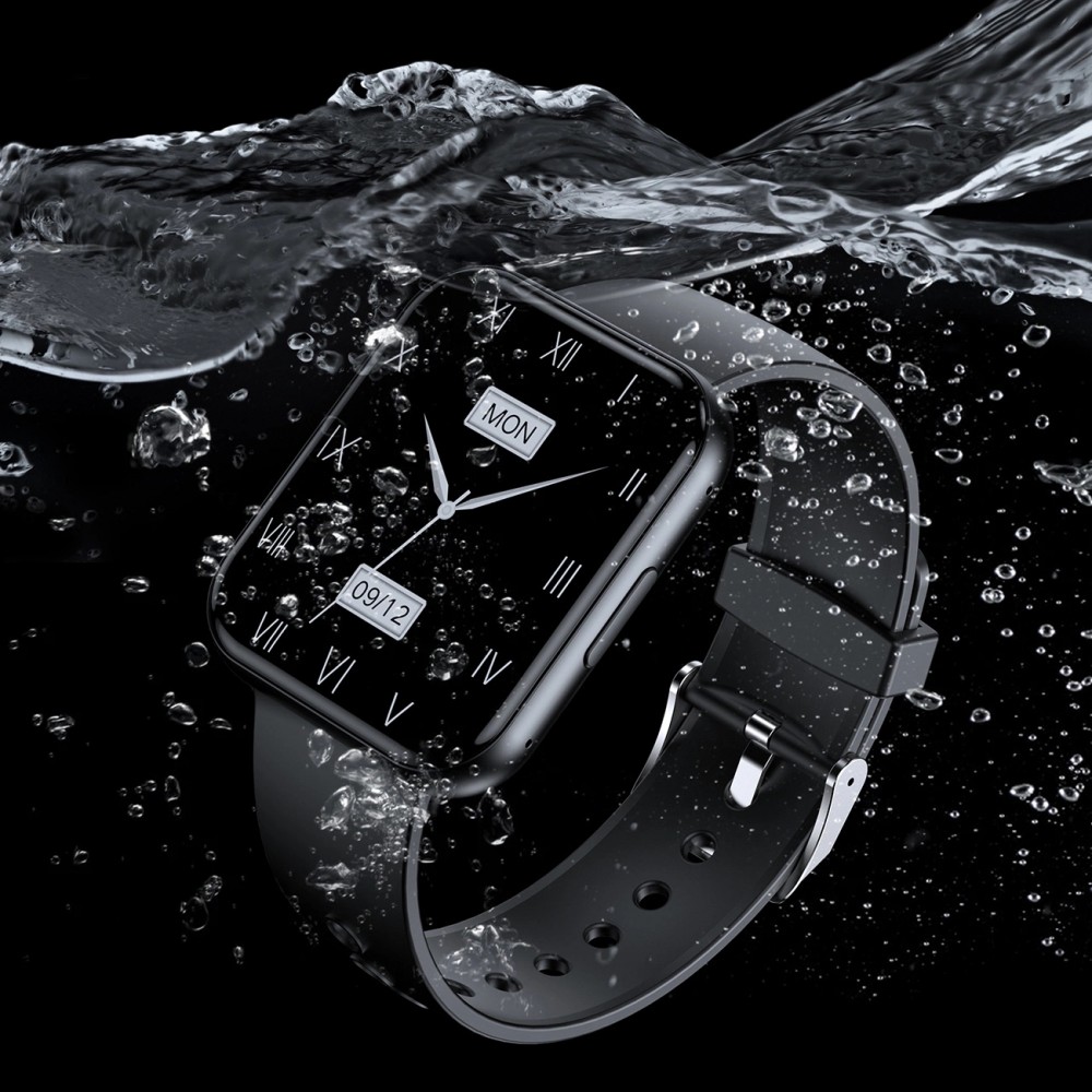 Montre connectée smartwatch Choetech WT001 Bluetooth 5.0 étanche IP67 (fonction de réponse aux appels, modes sport multiples) - Noir