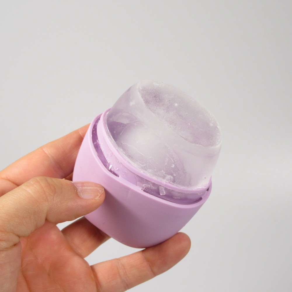 Ice Face Roller Kryotherapie aus Silikon für Anti-Aging- und Ermüdungsmassage - Violett
