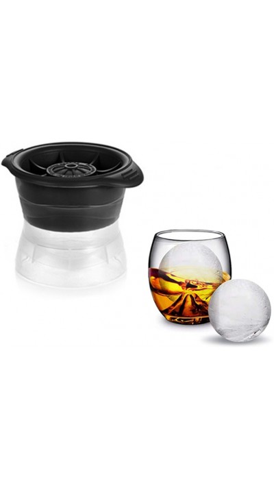 Moule à glaçon boule géante silicone pour cocktails & longdrinks - Noir