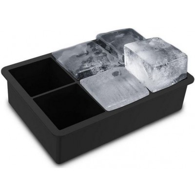 Moule à glaçons carré 5 x 5cm - Bac à glaçons silicone - Noir