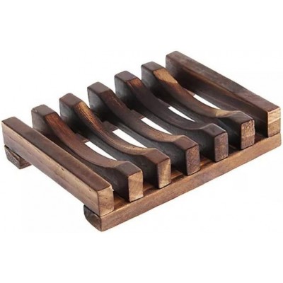 Porte-savon naturel en bois décoration pour salle de bain et cuisine - Brun
