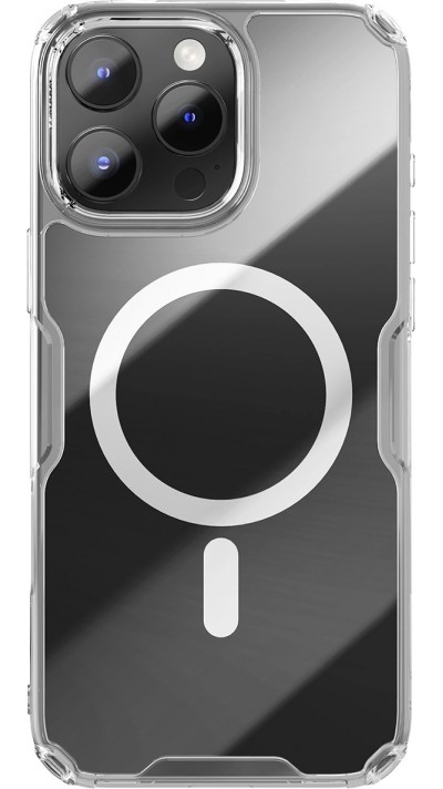 Coque iPhone 16 Pro - Nillkin Magnetic Nature Pro avec MagSafe - Transparent