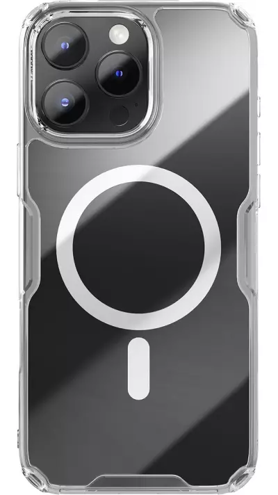 Coque iPhone 16 Pro - Nillkin Magnetic Nature Pro avec MagSafe - Transparent