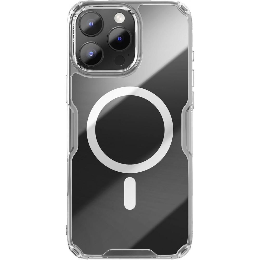 Coque iPhone 16 - Nillkin Magnetic Nature Pro avec MagSafe - Transparent