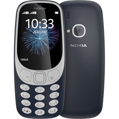 Nokia 3310 - 2G (T1030) - Téléphone portable néo-rétro - Bleu