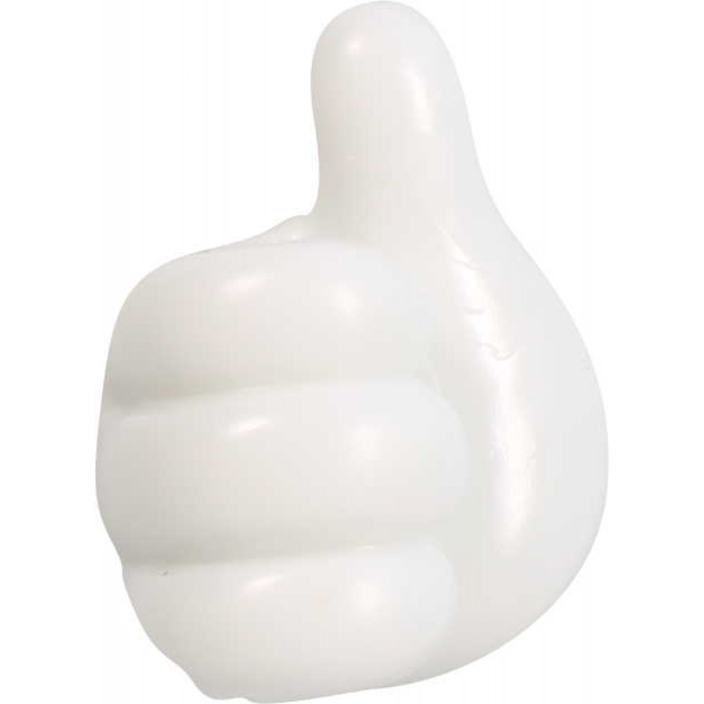 Organisateur de câbles en silicone amusant Thumbs-Up pour les câbles de chargement, les clés, etc. - Blanc