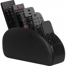 Organisateur de télécommandes en simili cuir avec 5 compartiments pour bureau et rangement maison