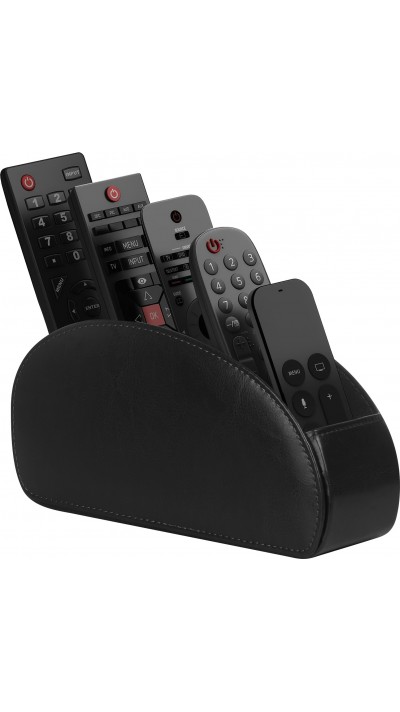 Organisateur de télécommandes en simili cuir avec 5 compartiments pour bureau et rangement maison