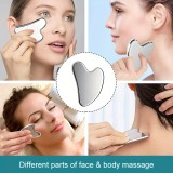 Premium Edelstahl Gua Sha Gesichtsmassage-Werkzeug mit eleganter Geschenkbox - Silber