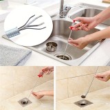 Outil de nettoyage de drain avec grappin flexible pour évier et élimination des bouchons (160 cm)