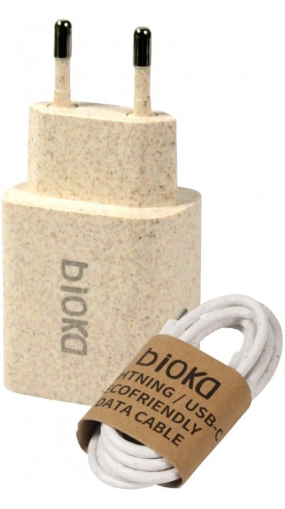 Doppel Adapter 20W - Bioka biologisch abbaubar Eco-friendly USB-C Power Delivery