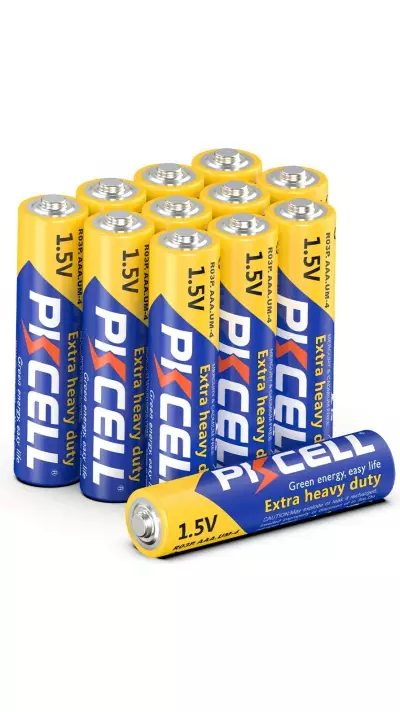 Pack de 12 piles AAA 1.5V PKCELL carbone zinc non rechargeable