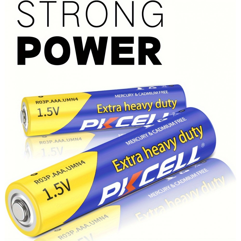 PKCELL 12er Pack AAA 1.5V Zink-Kohlenstoff Batterien nicht wiederaufladbar