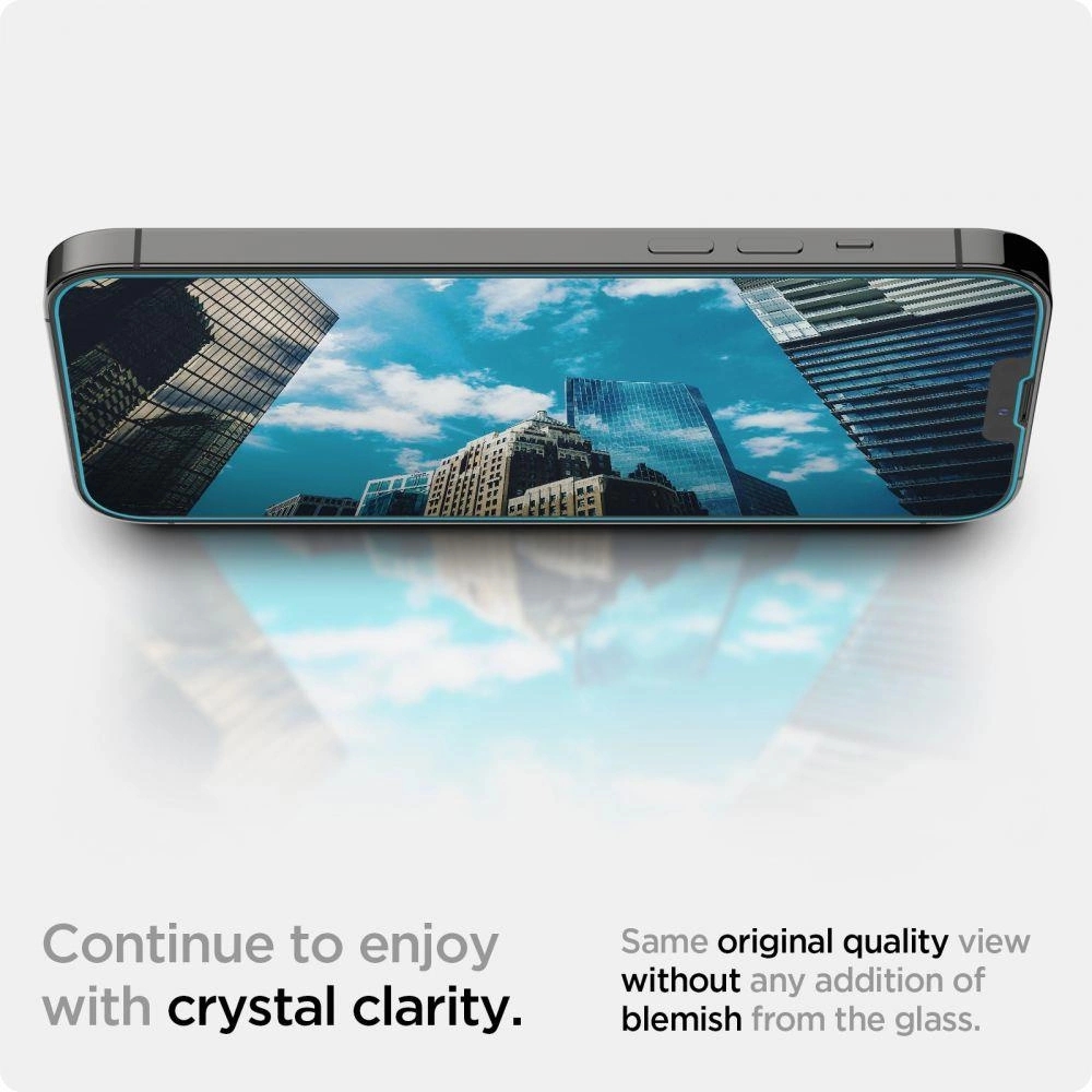 Pack de 2 vitres de protection Spigen Glas.tR EZ Fit avec système d'installation facile - iPhone 13 / 13 Pro / 14 / 16e