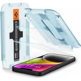 Pack de 2 vitres de protection Spigen Glas.tR EZ Fit avec système d'installation facile - iPhone 13 / 13 Pro / 14 / 16e