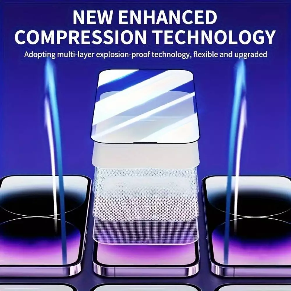 2er-Pack Anti-Spy Schutzscheiben mit automatischem Schnellmontageset und Staubschutz - iPhone 17