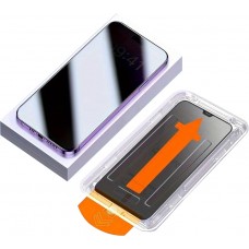 Pack de 2 vitres de protection anti-espion avec kit d installation automatique rapide et anti-poussière - iPhone 15