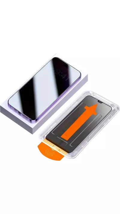 Pack de 2 vitres de protection anti-espion avec kit d'installation automatique rapide et anti-poussière - iPhone 17 Pro Max