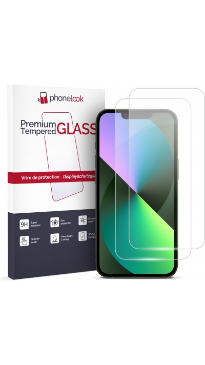 Pack de 2 vitres de protection d'écran en verre trempé - iPhone 13 Pro