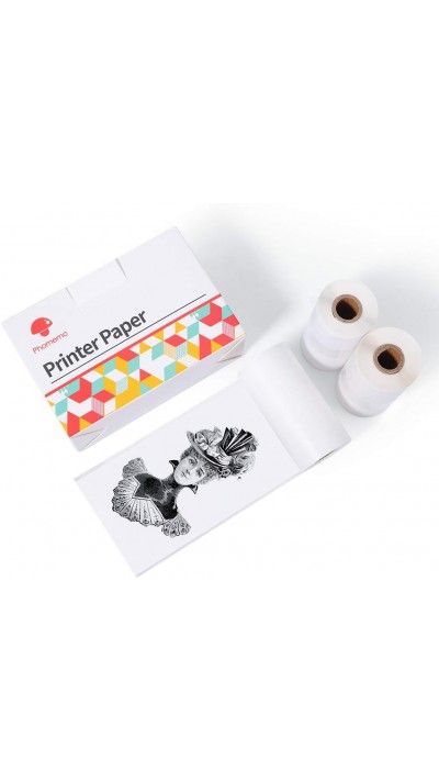 Pack de 3 rouleaux papier thérmiques pour imprimante Phomemo T02