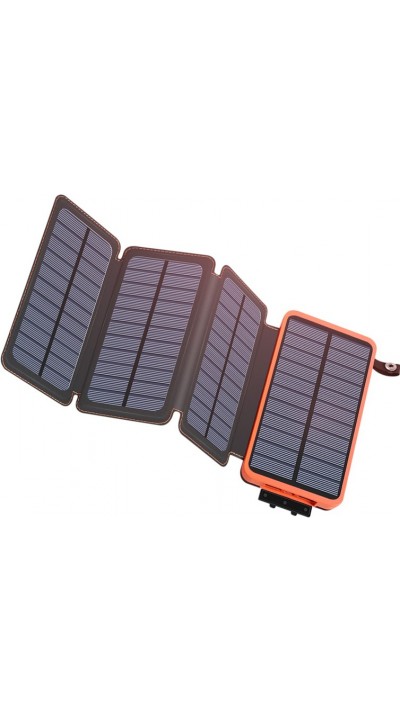 Panneau solaire pliable batterie externe Power Bank 16000 mAh - Orange