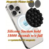 MagSafe 360° Rotierender Silikon-Magnetpatch mit Saugnapf für Handyhalterung - Schwarz