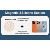 MagSafe 360° Rotierender Silikon-Magnetpatch mit Saugnapf für Handyhalterung - Schwarz