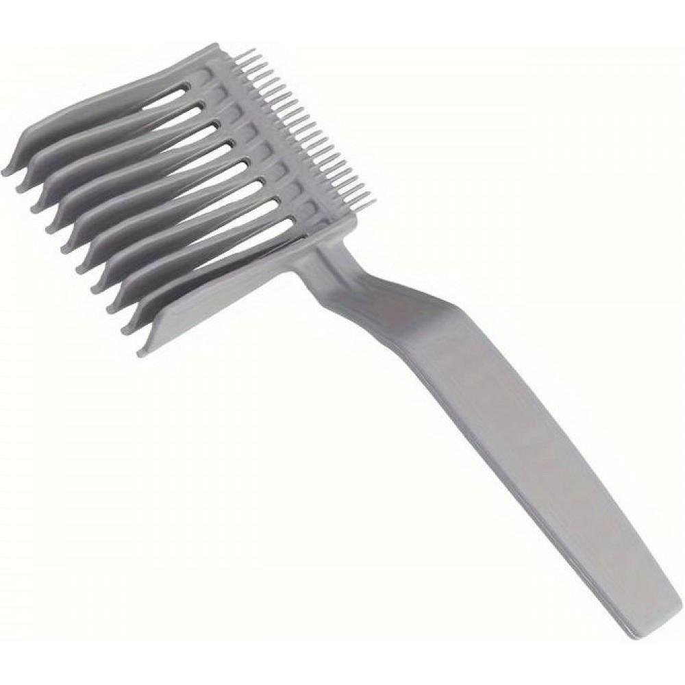 Peigne de coupe de cheveux pour dégradé résistant à la chaleur avec design ergonomique - Gris