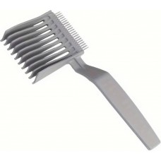 Peigne de coupe de cheveux pour dégradé résistant à la chaleur avec design ergonomique - Gris