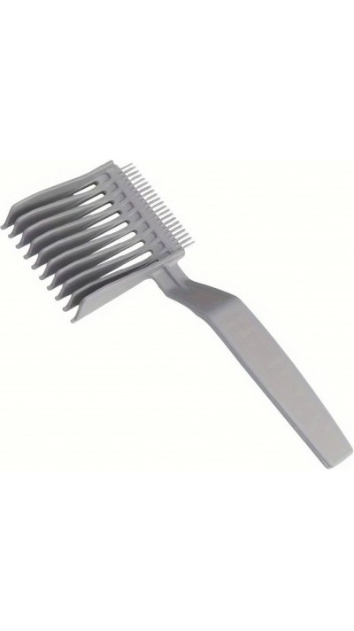 Peigne de coupe de cheveux pour dégradé résistant à la chaleur avec design ergonomique - Gris