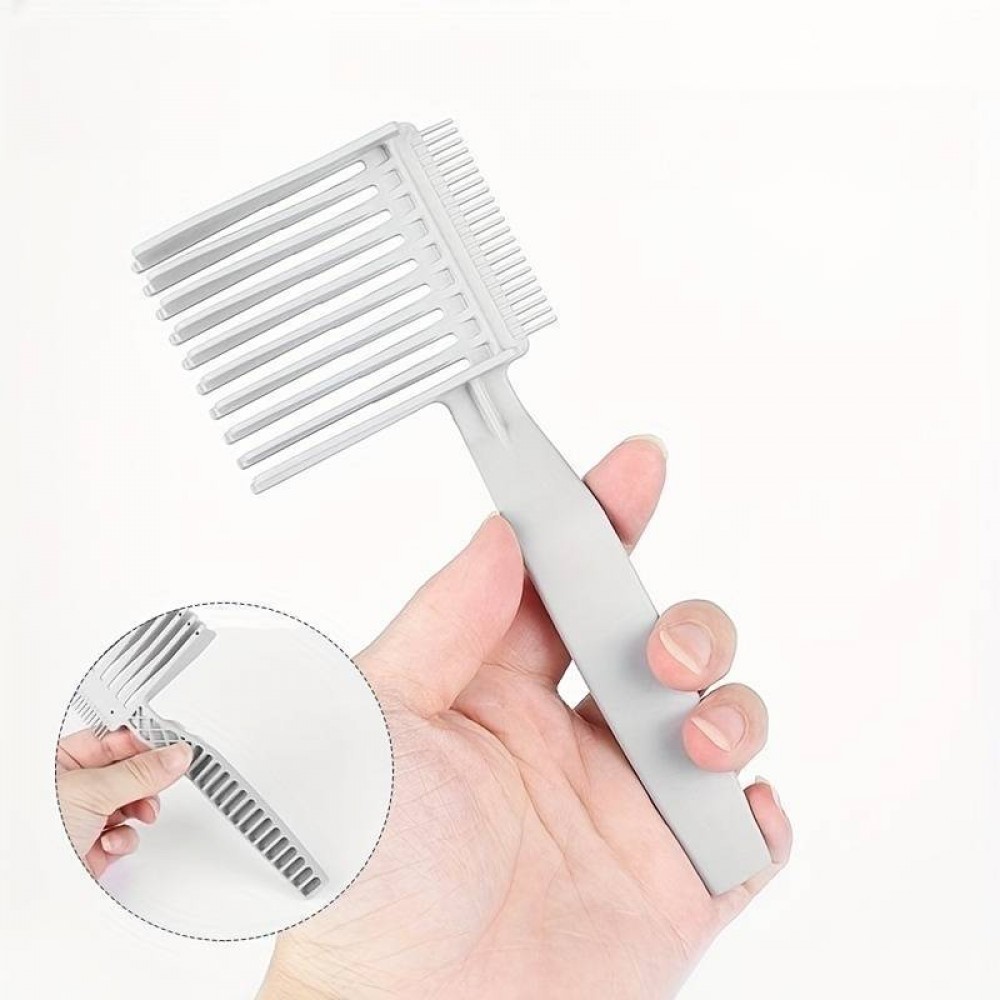 Peigne de coupe de cheveux pour dégradé résistant à la chaleur avec design ergonomique - Gris