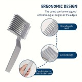 Peigne de coupe de cheveux pour dégradé résistant à la chaleur avec design ergonomique - Gris