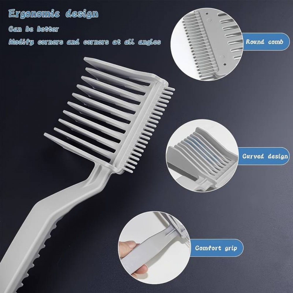 Peigne de coupe de cheveux pour dégradé résistant à la chaleur avec design ergonomique - Gris