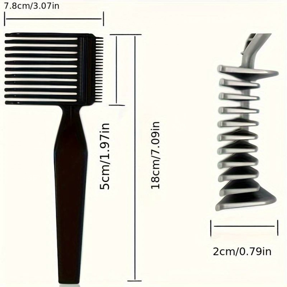 Peigne de coupe de cheveux pour dégradé résistant à la chaleur avec design ergonomique - Gris