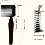 Peigne de coupe de cheveux pour dégradé résistant à la chaleur avec design ergonomique - Gris