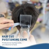 Peigne de coupe de cheveux pour dégradé résistant à la chaleur avec design ergonomique - Gris