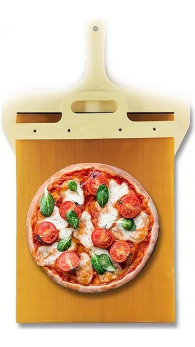 Schiebepizzaschaufel - Spatel mit Griff für die Küche - ideal für Pizza- & Kuchenteig