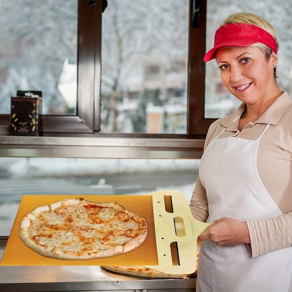 Schiebepizzaschaufel - Spatel mit Griff für die Küche - ideal für Pizza- & Kuchenteig