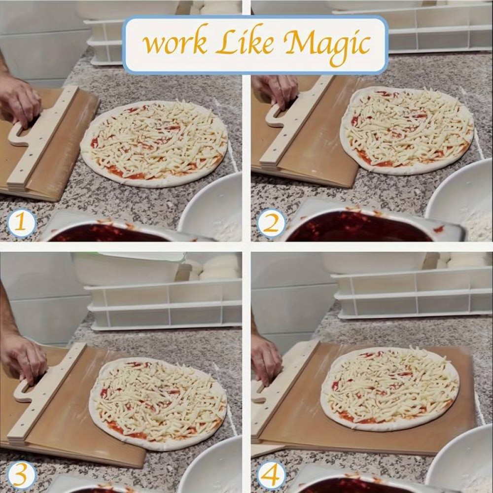 Pelle à pizza coulissante - spatule avec poignée pour la cuisine - idéal pour pâte à pizza & à gâteau