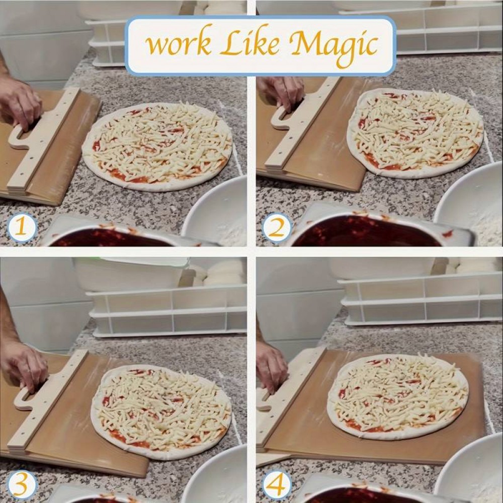 Pelle à pizza coulissante - spatule avec poignée pour la cuisine - idéal pour pâte à pizza & à gâteau