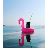 Kleiner aufblasbarer Mini Flamingo - schwimmender Party Getränkehalter in Flamingo Form - Rosa