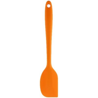 Petite spatule en silicone souple - Spatule de cuisine résistante à la chaleur pour pâtisserie - Orange