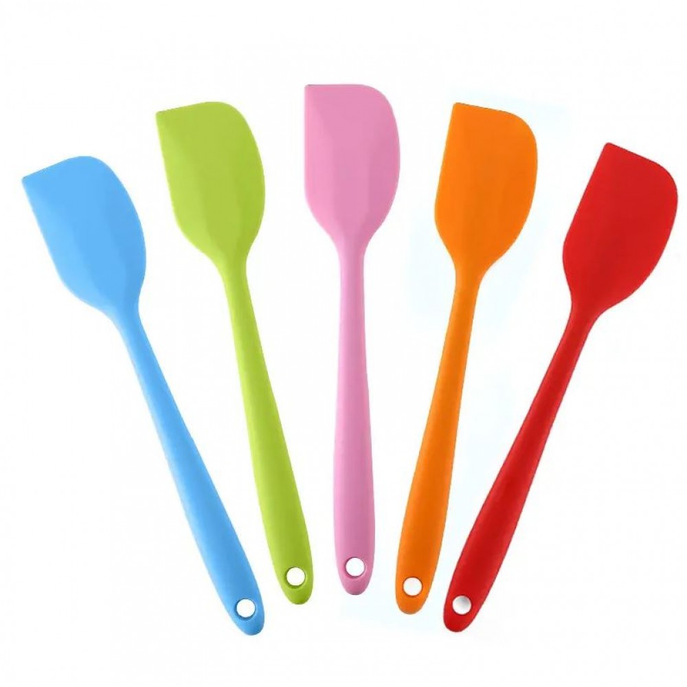 Petite spatule en silicone souple - Spatule de cuisine résistante à la chaleur pour pâtisserie - Orange