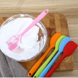 Petite spatule en silicone souple - Spatule de cuisine résistante à la chaleur pour pâtisserie - Orange