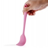 Petite spatule en silicone souple - Spatule de cuisine résistante à la chaleur pour pâtisserie - Orange