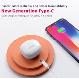 PhoneLook Pods 2 - Ecouteurs Bluetooth 5.3 sans fil TWS In-Ear ENC + boîte de chargement - Blanc