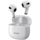 PhoneLook Pods 2 - Ecouteurs Bluetooth 5.3 sans fil TWS In-Ear ENC + boîte de chargement - Blanc